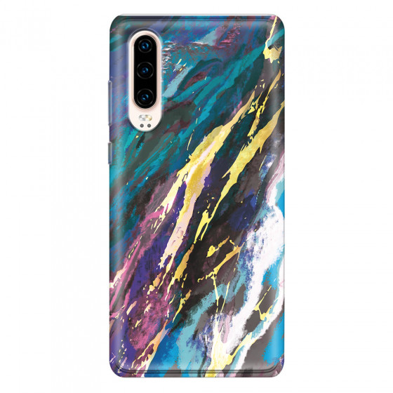HUAWEI - P30 - Soft Clear Case - Marble Bahama Blue