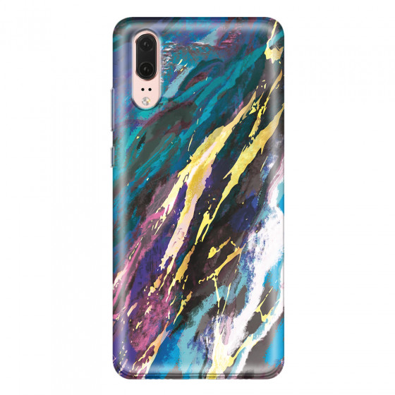 HUAWEI - P20 - Soft Clear Case - Marble Bahama Blue