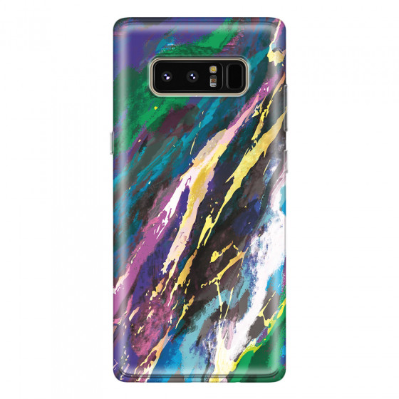 SAMSUNG - Galaxy Note 8 - Soft Clear Case - Marble Emerald Pearl