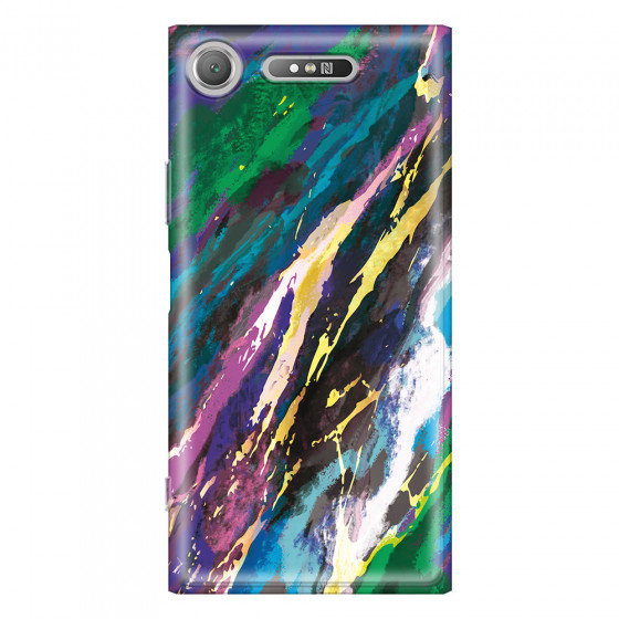 SONY - Sony XZ1 - Soft Clear Case - Marble Emerald Pearl