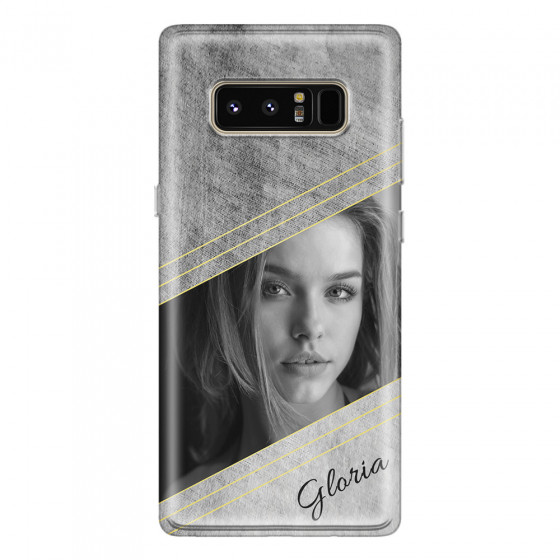 SAMSUNG - Galaxy Note 8 - Soft Clear Case - Geometry Love Photo