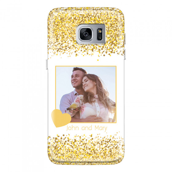 SAMSUNG - Galaxy S7 Edge - Soft Clear Case - Gold Memories