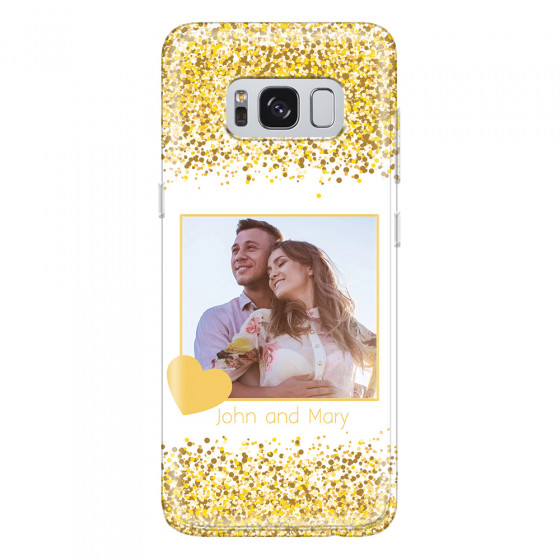 SAMSUNG - Galaxy S8 Plus - Soft Clear Case - Gold Memories