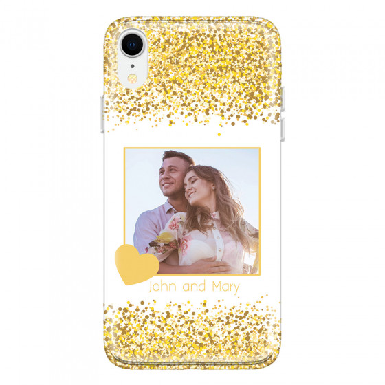 APPLE - iPhone XR - Soft Clear Case - Gold Memories