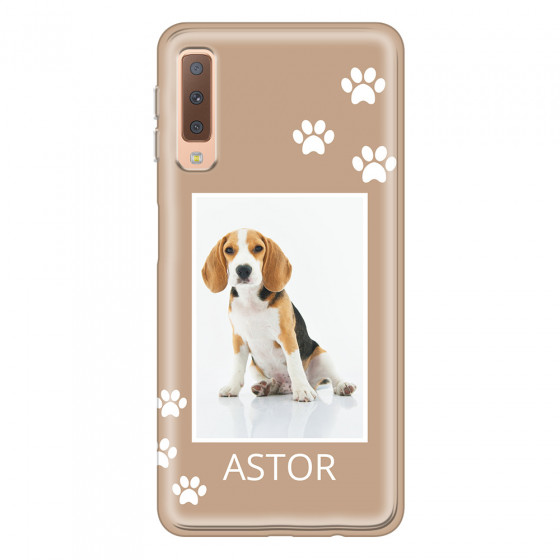 SAMSUNG - Galaxy A7 2018 - Soft Clear Case - Puppy