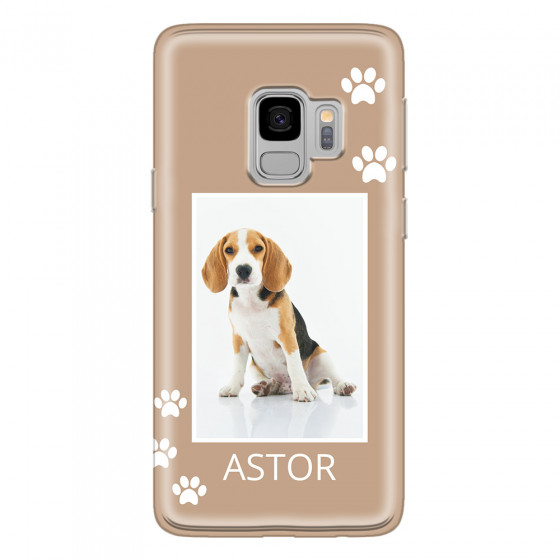 SAMSUNG - Galaxy S9 - Soft Clear Case - Puppy
