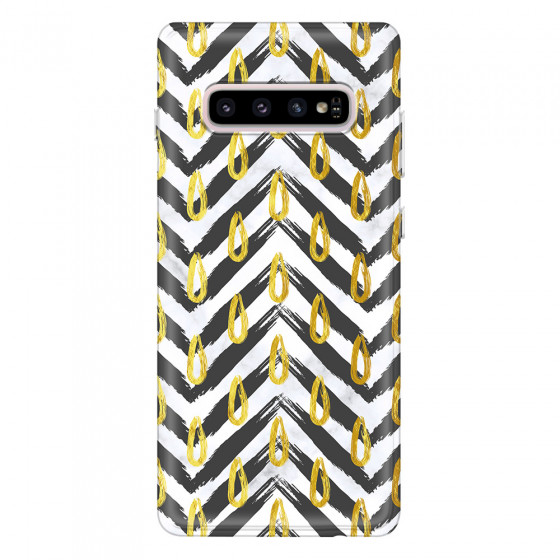 SAMSUNG - Galaxy S10 - Soft Clear Case - Exotic Waves