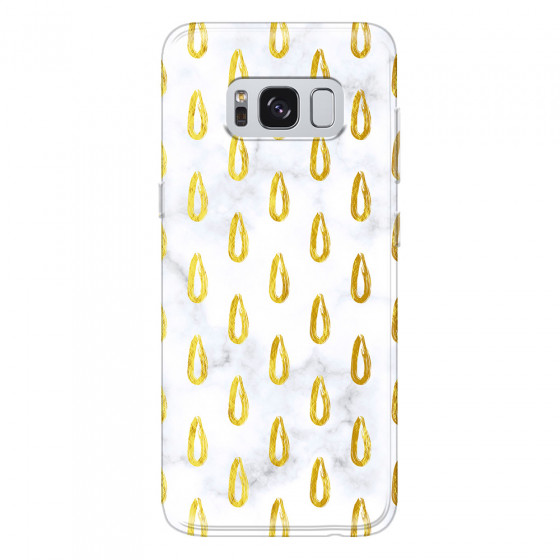 SAMSUNG - Galaxy S8 Plus - Soft Clear Case - Marble Drops