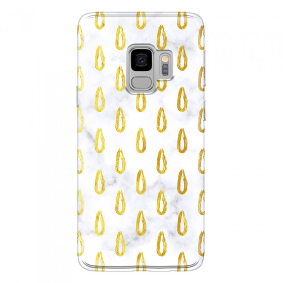 SAMSUNG - Galaxy S9 - Soft Clear Case - Marble Drops