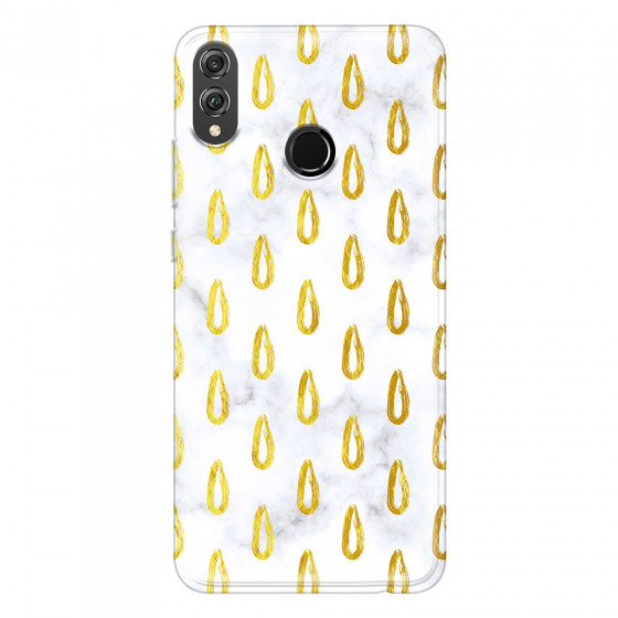 HONOR - Honor 8X - Soft Clear Case - Marble Drops