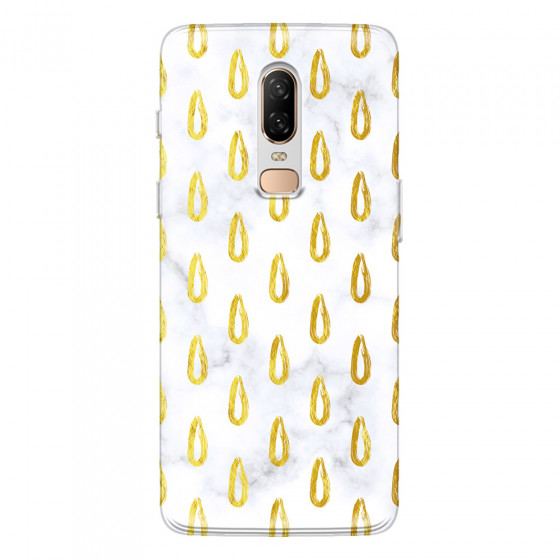 ONEPLUS - OnePlus 6 - Soft Clear Case - Marble Drops