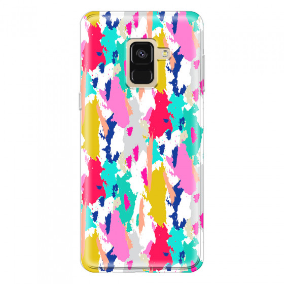 SAMSUNG - Galaxy A8 - Soft Clear Case - Paint Strokes