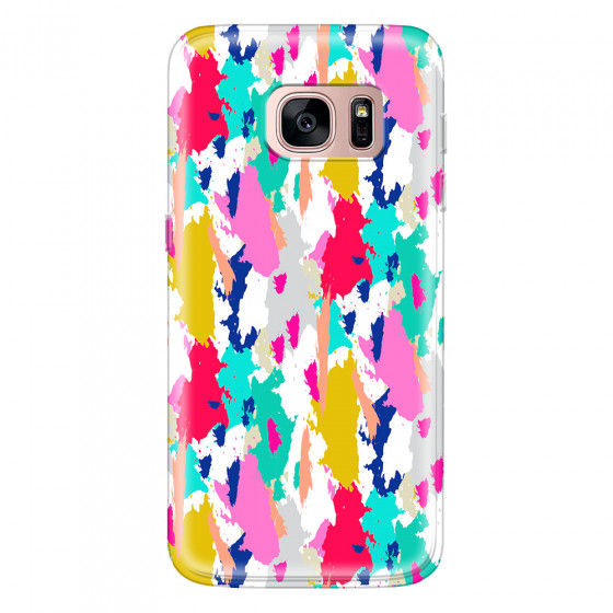 SAMSUNG - Galaxy S7 - Soft Clear Case - Paint Strokes
