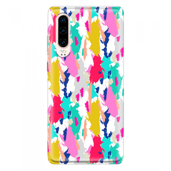 HUAWEI - P30 - Soft Clear Case - Paint Strokes