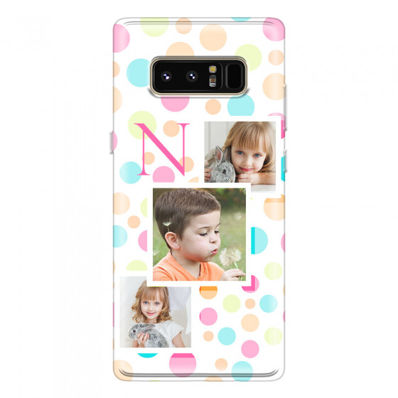 SAMSUNG - Galaxy Note 8 - Soft Clear Case - Cute Dots Initial