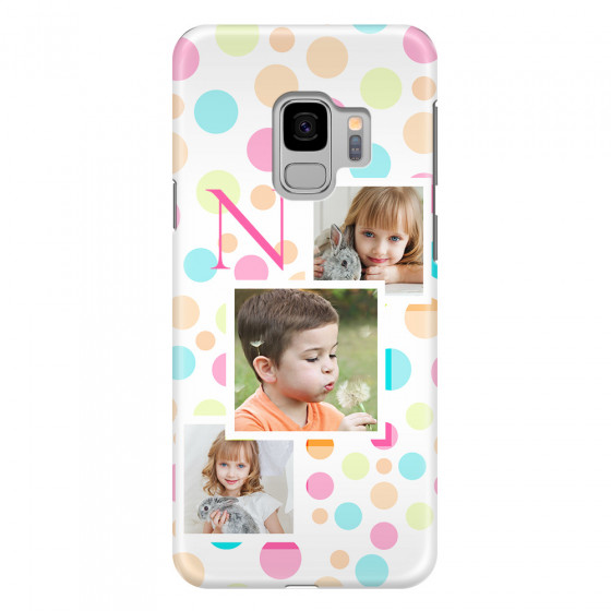 SAMSUNG - Galaxy S9 - 3D Snap Case - Cute Dots Initial