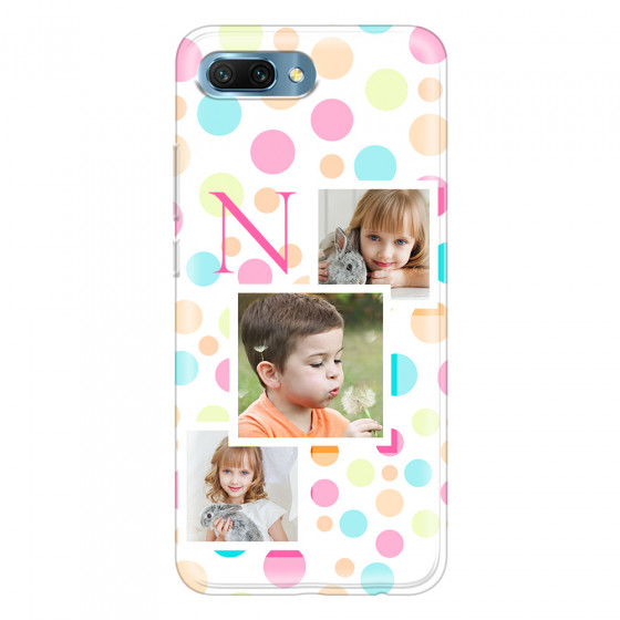 HONOR - Honor 10 - Soft Clear Case - Cute Dots Initial