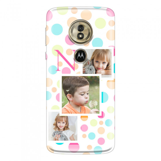 MOTOROLA by LENOVO - Moto G6 Play - Soft Clear Case - Cute Dots Initial