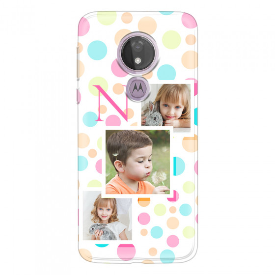 MOTOROLA by LENOVO - Moto G7 Power - Soft Clear Case - Cute Dots Initial