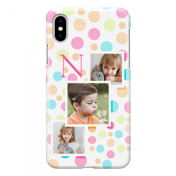 APPLE - iPhone X - 3D Snap Case - Cute Dots Initial