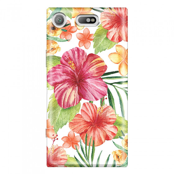 SONY - Sony XZ1 Compact - Soft Clear Case - Tropical Vibes
