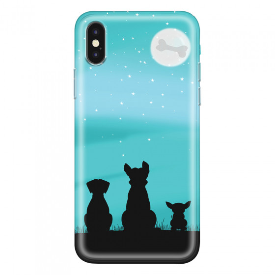 APPLE - iPhone XS Max - Soft Clear Case - Dog's Desire Blue Sky
