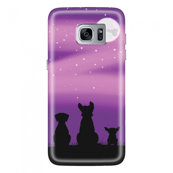 SAMSUNG - Galaxy S7 Edge - Soft Clear Case - Dog's Desire Violet Sky