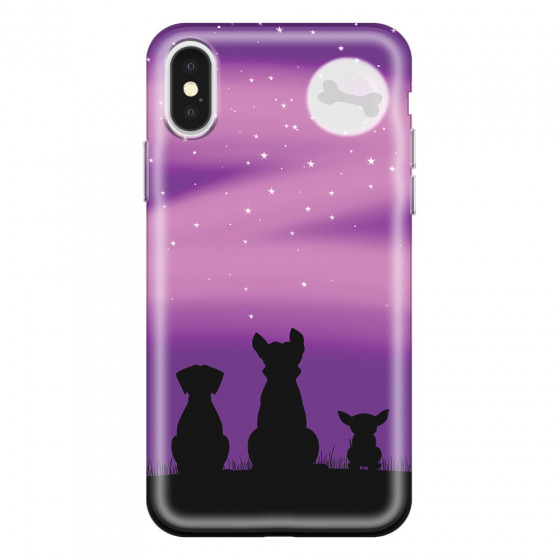 APPLE - iPhone X - Soft Clear Case - Dog's Desire Violet Sky