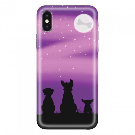 APPLE - iPhone XS Max - Soft Clear Case - Dog's Desire Violet Sky