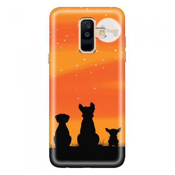 SAMSUNG - Galaxy A6 Plus - Soft Clear Case - Dog's Desire Orange Sky
