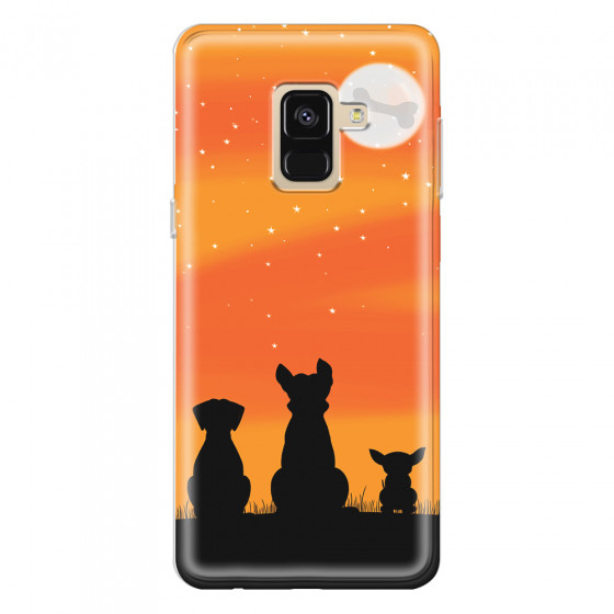 SAMSUNG - Galaxy A8 - Soft Clear Case - Dog's Desire Orange Sky