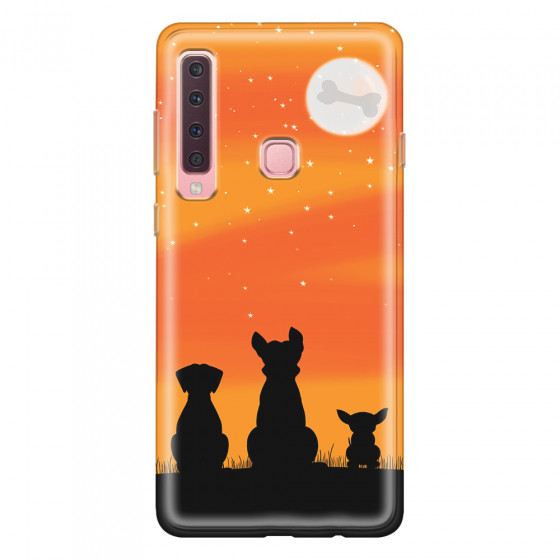 SAMSUNG - Galaxy A9 2018 - Soft Clear Case - Dog's Desire Orange Sky