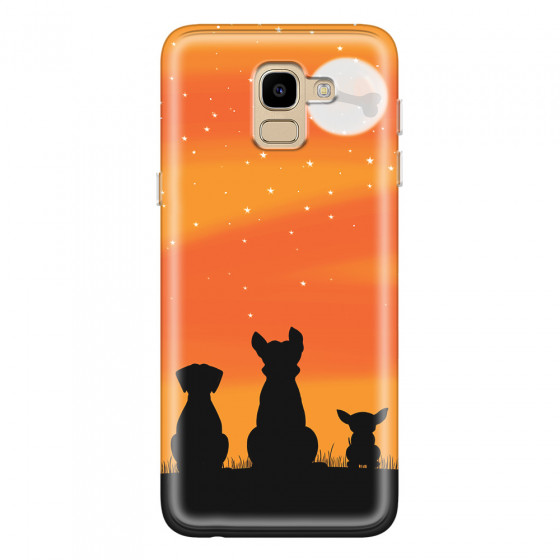 SAMSUNG - Galaxy J6 - Soft Clear Case - Dog's Desire Orange Sky