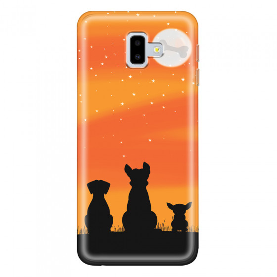 SAMSUNG - Galaxy J6 Plus - Soft Clear Case - Dog's Desire Orange Sky