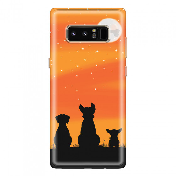 SAMSUNG - Galaxy Note 8 - Soft Clear Case - Dog's Desire Orange Sky