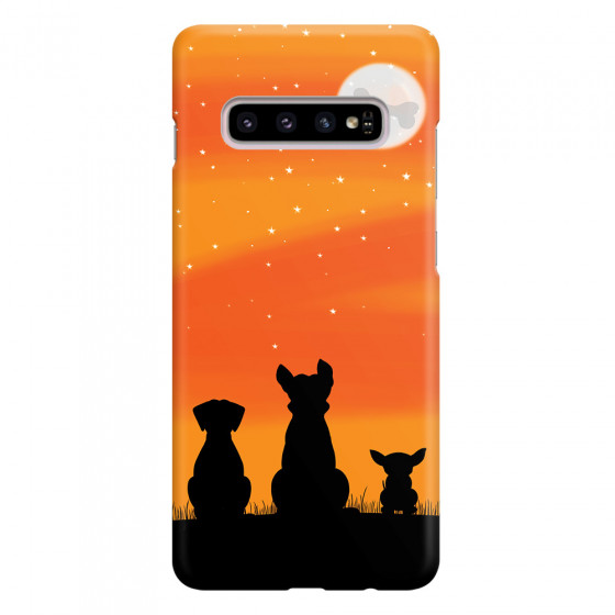 SAMSUNG - Galaxy S10 Plus - 3D Snap Case - Dog's Desire Orange Sky