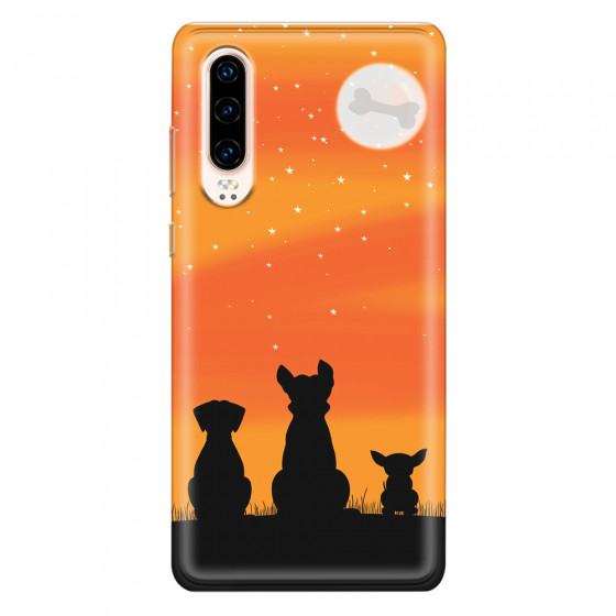 HUAWEI - P30 - Soft Clear Case - Dog's Desire Orange Sky
