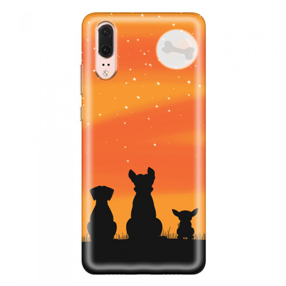 HUAWEI - P20 - Soft Clear Case - Dog's Desire Orange Sky