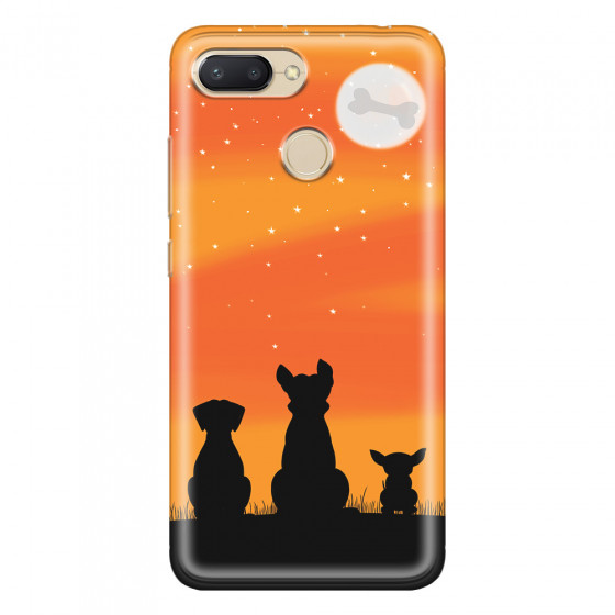 XIAOMI - Redmi 6 - Soft Clear Case - Dog's Desire Orange Sky