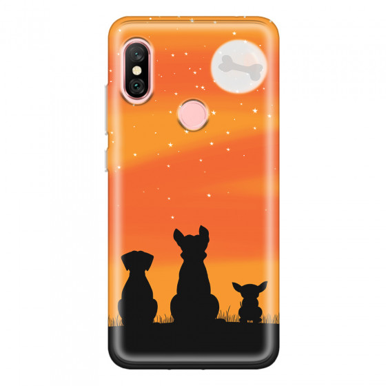 XIAOMI - Redmi Note 6 Pro - Soft Clear Case - Dog's Desire Orange Sky