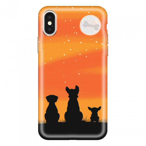 APPLE - iPhone X - Soft Clear Case - Dog's Desire Orange Sky
