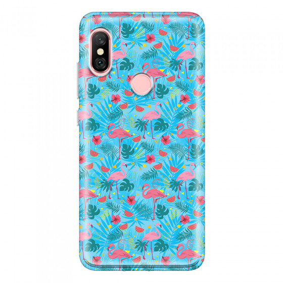XIAOMI - Redmi Note 6 Pro - Soft Clear Case - Tropical Flamingo IV