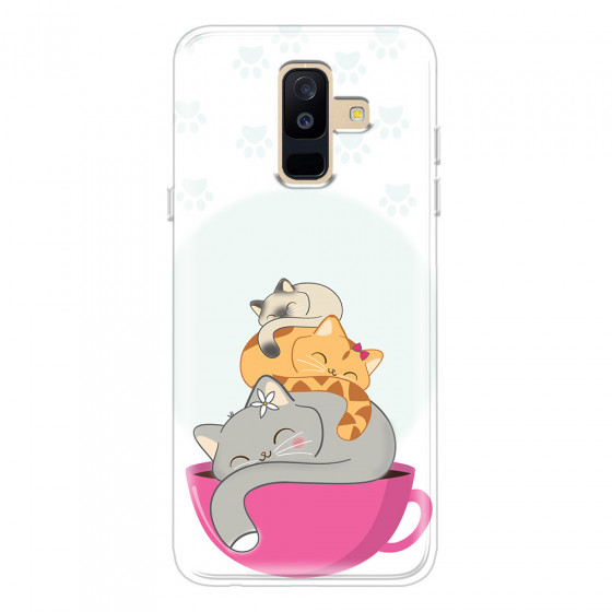 SAMSUNG - Galaxy A6 Plus - Soft Clear Case - Sleep Tight Kitty