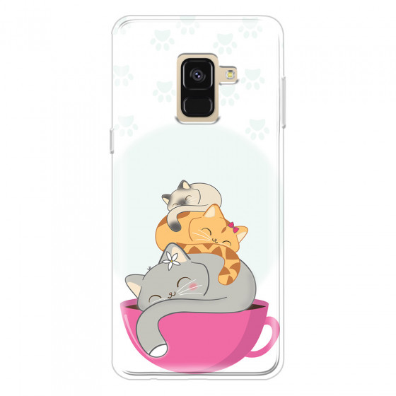 SAMSUNG - Galaxy A8 - Soft Clear Case - Sleep Tight Kitty