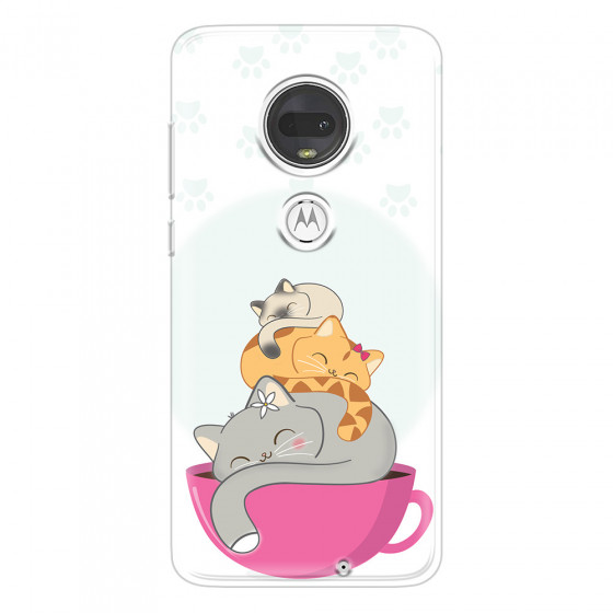 MOTOROLA by LENOVO - Moto G7 - Soft Clear Case - Sleep Tight Kitty