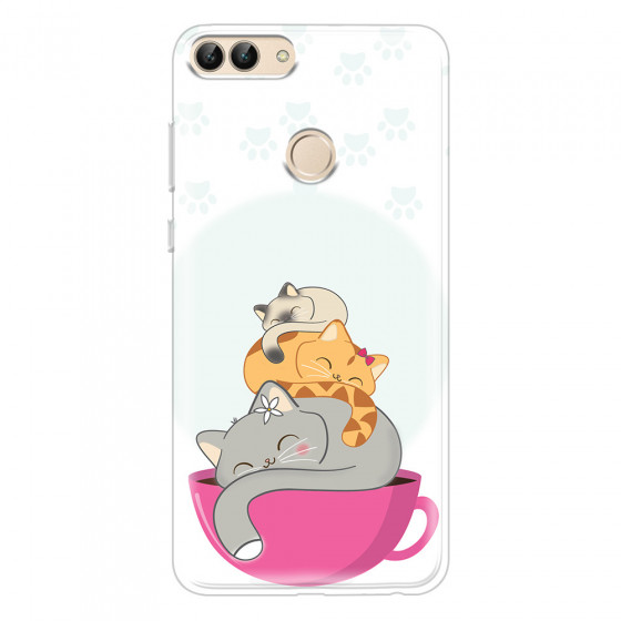 HUAWEI - P Smart 2018 - Soft Clear Case - Sleep Tight Kitty