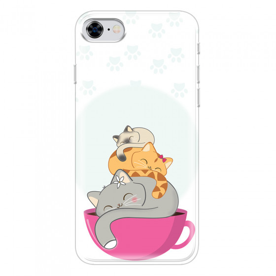 APPLE - iPhone 8 - Soft Clear Case - Sleep Tight Kitty