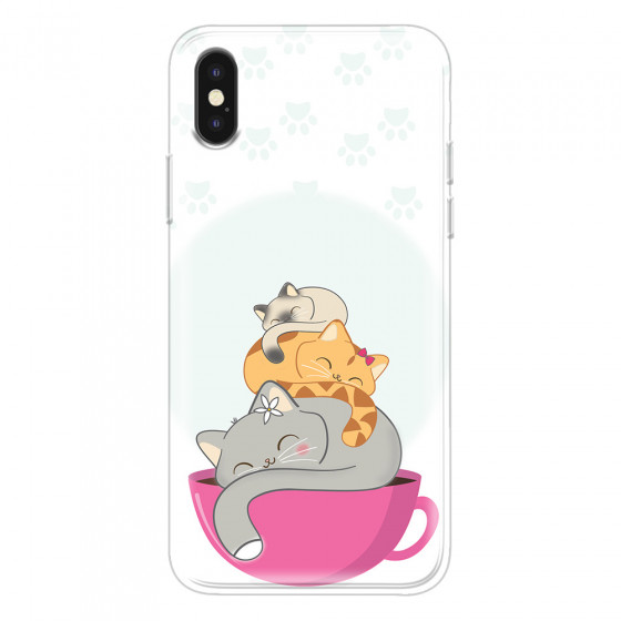 APPLE - iPhone XS Max - Soft Clear Case - Sleep Tight Kitty
