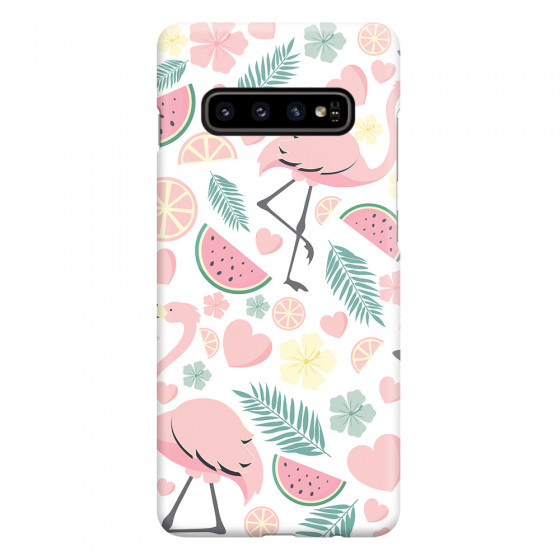 SAMSUNG - Galaxy S10 - 3D Snap Case - Tropical Flamingo III