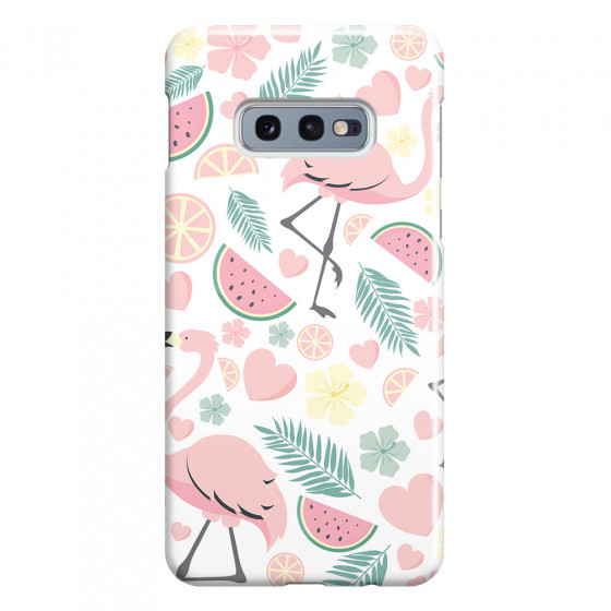 SAMSUNG - Galaxy S10e - 3D Snap Case - Tropical Flamingo III